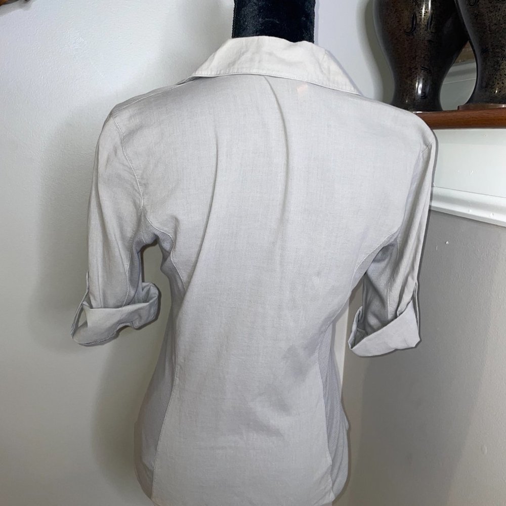 James Perse Contrast Ribbed Surplus Shirt - Picture 3 of 5